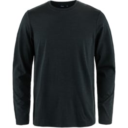 Tierra Wool Tee Long Sleeve M Men’s T-shirts Black Main Front 84056